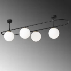 Abakus taklampa 4891 - Svart/vit