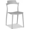 Abbe stapelbar matstol i plast - Grå