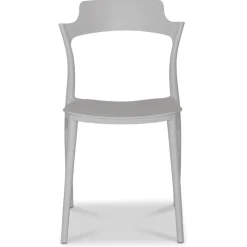 Abbe stapelbar matstol i plast - Grå