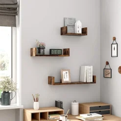 Abner vägghylla - Brun