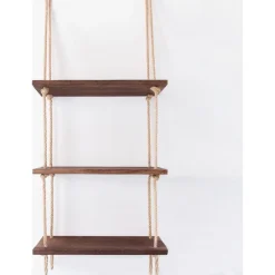 Abstrakt vägghylla 41 - Valnöt