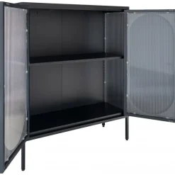 Adelaide vitrinskåp 90x110 cm - Svart