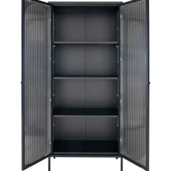 Adelaide vitrinskåp 80x180 cm - Svart