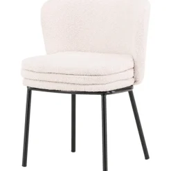 Agnes matstol - Vit boucle