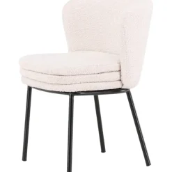 Agnes matstol - Vit boucle