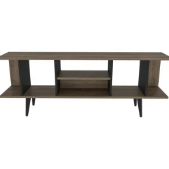 Akya TV-bänk - Valnöt/svart