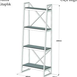 Alaro bokhylla - Valnöt
