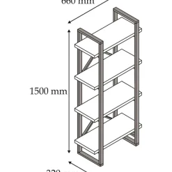 Alaro modern bokhylla - Valnöt