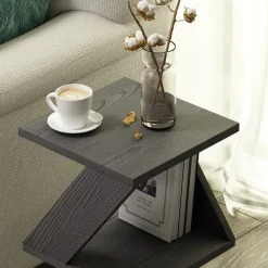 Albeni sidobord - Svart trä