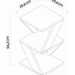 Albeni sidobord - Svart trä