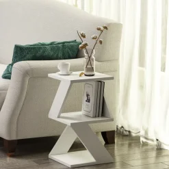 Albeni sidobord 30 x 30 cm - Vit