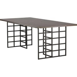 Alby matbord 220 x 100 cm - Svart/mocca