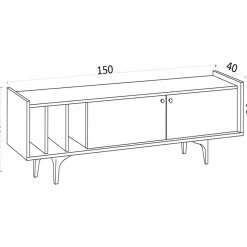 Alda TV-bänk - Safir ek
