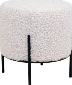 Alford Sittpuff - Lammskinn(Konstskinn)/svart + Fläckborttagare för möbler