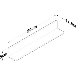 Algot vägghylla 90 cm - Valnöt