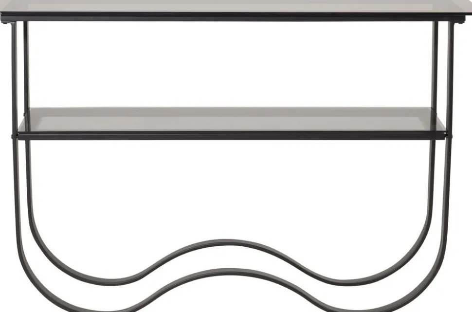 Algustorp konsolbord 117 x 33,5 cm - Svart/glas