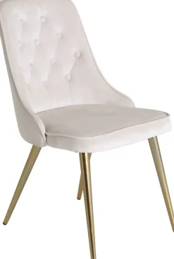 Alice Deluxe matstol - Beige/mässing