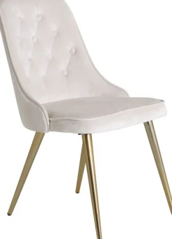 Alice Deluxe matstol - Beige/mässing