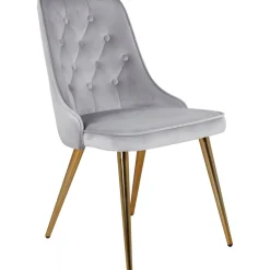 Alice Deluxe matstol - Ljusgrå/mässing