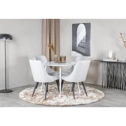 Alice Deluxe matstol - Ljusgrå/svart