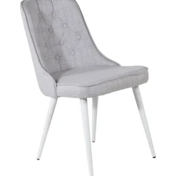 Alice Deluxe matstol - Ljusgrå/vit