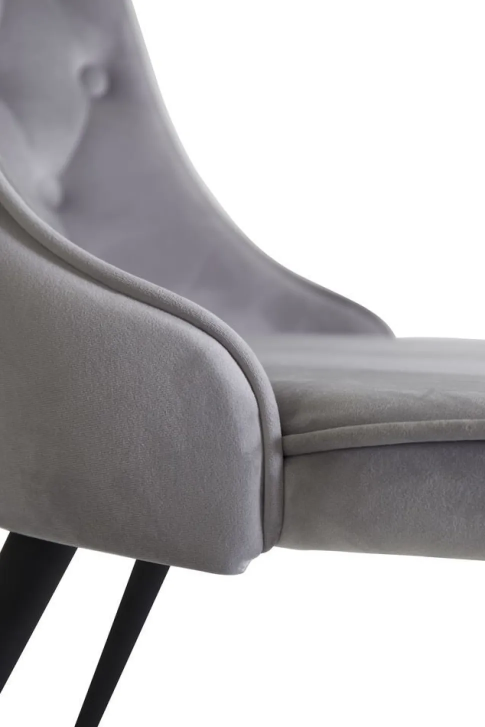 Alice Deluxe matstol - Svart/ljusgrå sammet