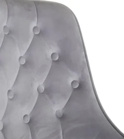 Alice Deluxe matstol - Svart/ljusgrå sammet