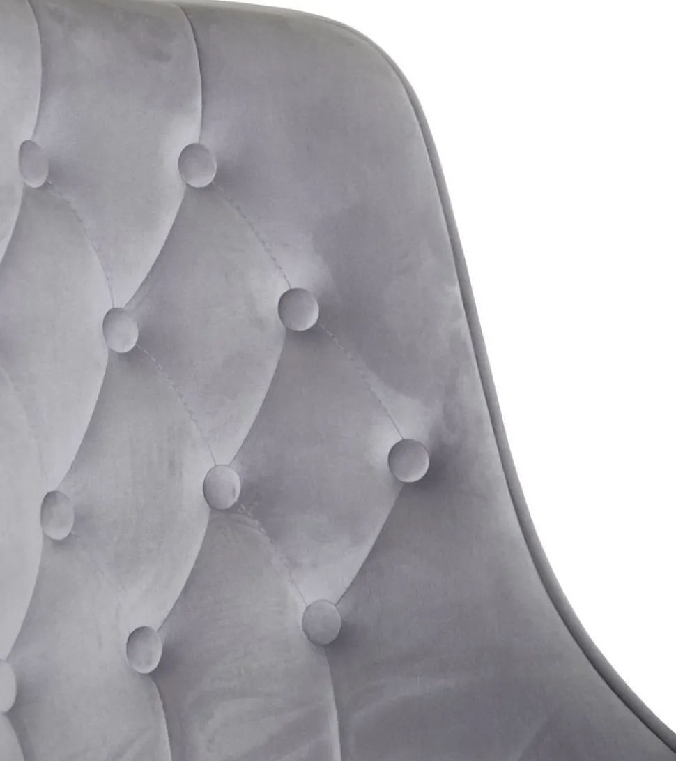 Alice Deluxe matstol - Svart/ljusgrå sammet