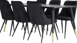 Alice Deluxe matstol - Svart sammet