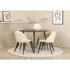 Alice matstol - Beige sammet