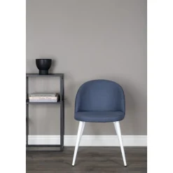 Alice matstol - Blå/vit