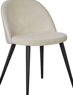 Alice matstol - Svart/beige sammet + Fläckborttagare för möbler