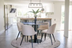 Alice matstol - Svart/beige sammet