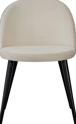 Alice matstol - Svart/beige sammet + Möbeltassar