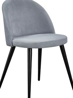 Alice matstol - Svart/ljusgrå manchester
