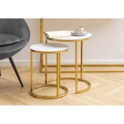 Alisma satsbord Ø35/45 cm - Vit