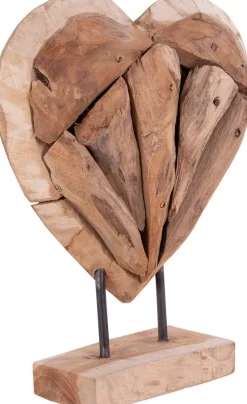 Almada dekoration hjärta - Teak