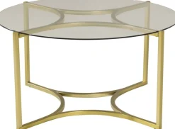 Alsjöholm soffbord Ø75 cm - Glas/mässing