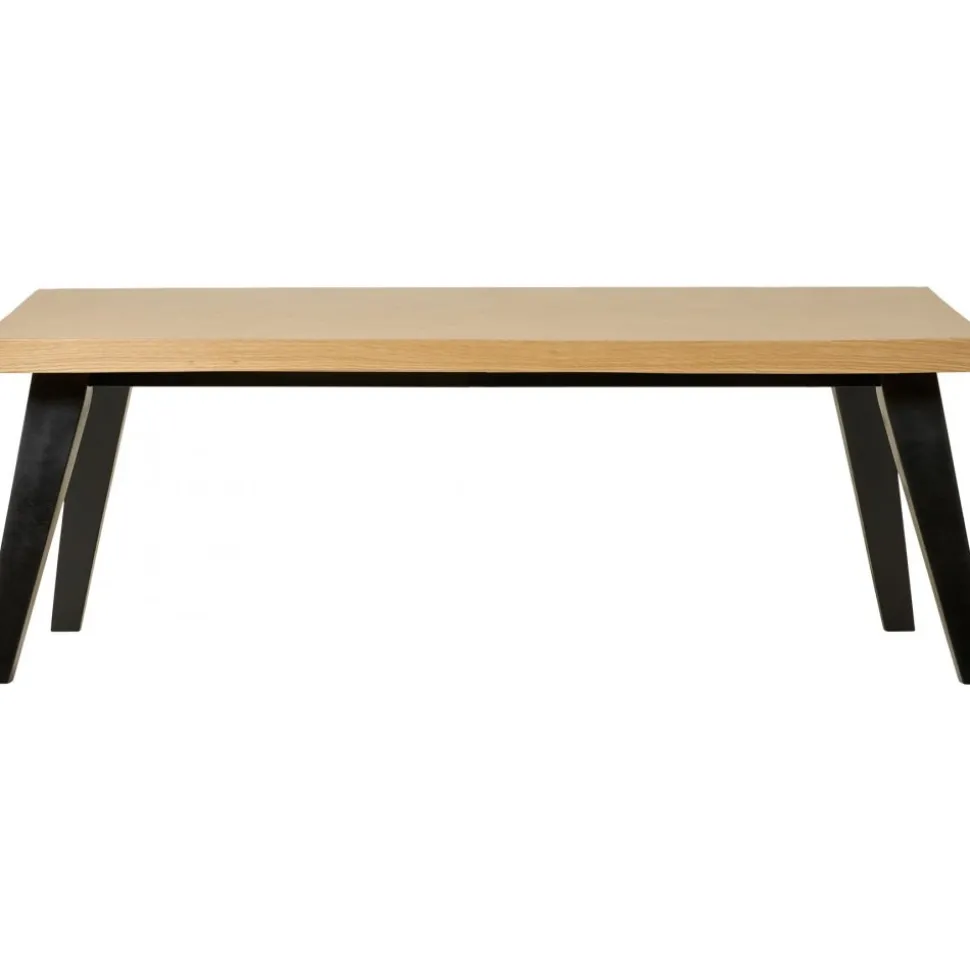 Amora soffbord med fiskbensmönster 120 x 60 cm - Ek/svart