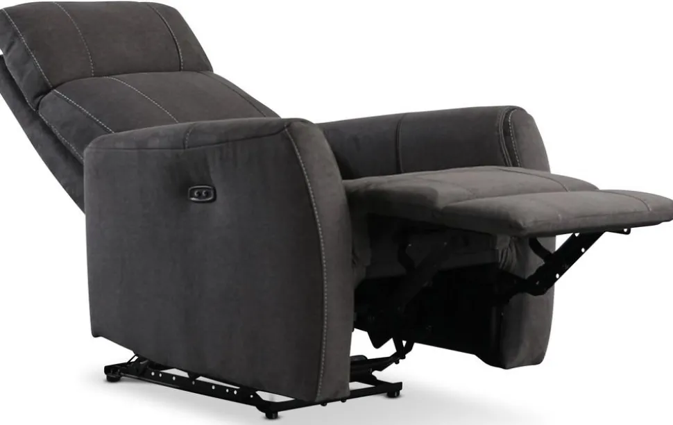 Anna elektrisk ställbar fåtölj i grå microfibertyg + Textilrengöring för möbler