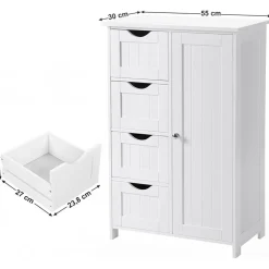 Annette förvaringsskåp - Vit + Textilrengöring för möbler
