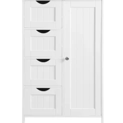 Annette förvaringsskåp - Vit + Möbeltassar