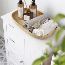 Annette förvaringsskåp - Vit + Möbeltassar