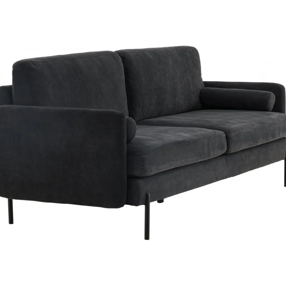 Antibes 2-sits soffa - Svart/Mörkgrå