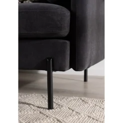 Antibes 2-sits soffa - Svart/Mörkgrå