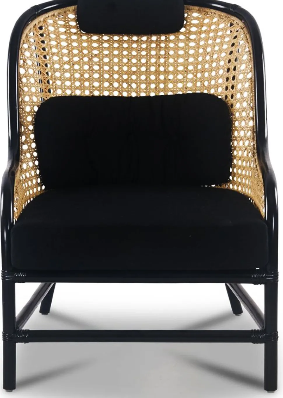 Anton svart fåtölj i rotting + Fläckborttagare för möbler