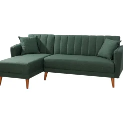 Aqua divanbäddsoffa vänster - Mörkgrön