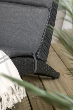 Archie solsäng - Svart + Textilskydd för utemöbler