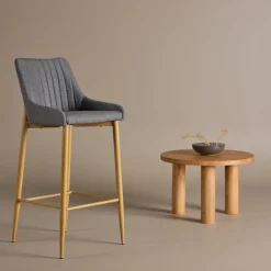 Argon barstol - Ekimitation/grå