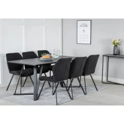 Armada matbord 180 cm - Svart